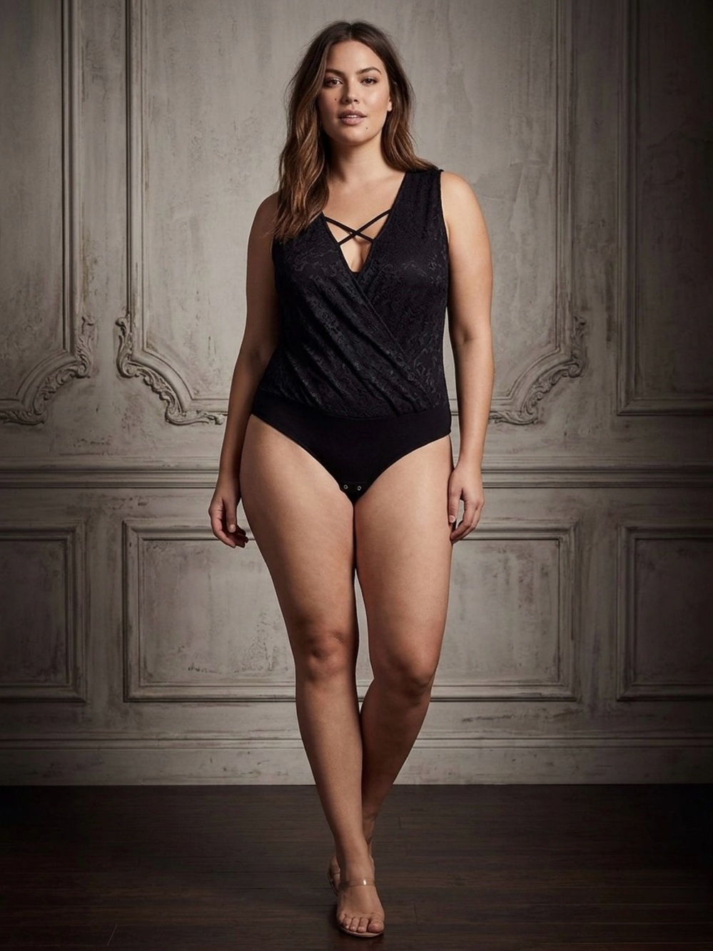 torrid Black Lace Detail Bodysuit